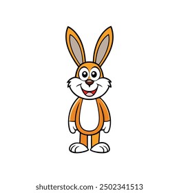 Simple rabbit head logo icon cartoon vector illustration, perfect for branding and design.
