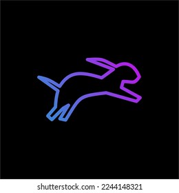 vector de ilustración de conejo simple. muy útil para los logotipos de animales decorativos.