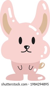 Simple rabbit logo design and symbol art