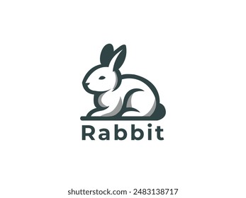 simple rabbit logo design.logo icon design.