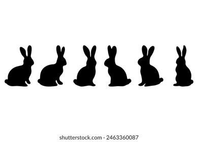 Simple rabbit silhouette set design