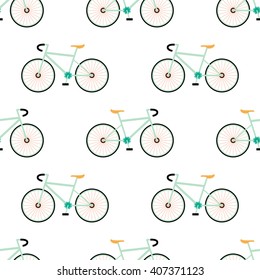 Simple racing bicycles seamless pattern