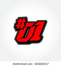 Simple Racing Start Number 01 Vector Template