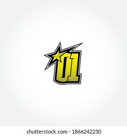 Simple Racing Start Number 01 Vector Template