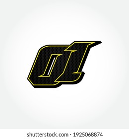 Simple Racing Start Number 01 Vector Template