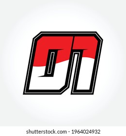Simple Racing Start Number 01 Vector Template