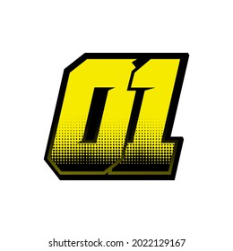 Simple Racing Start Number 01 Vector Template