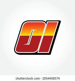 Simple Racing Start Number 01 Vector Template
