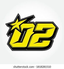 Simple Racing Start Number 02 Vector Template