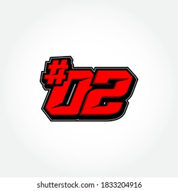 Simple Racing Start Number 02 Vector Template