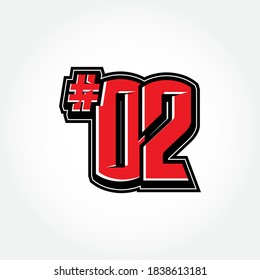 Simple Racing Start Number 02 Vector Template