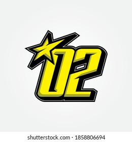 Simple Racing Start Number 02 Vector Template