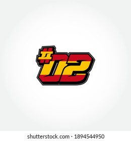 Simple Racing Start Number 02 Vector Template