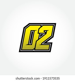 Simple Racing Start Number 02 Vector Template