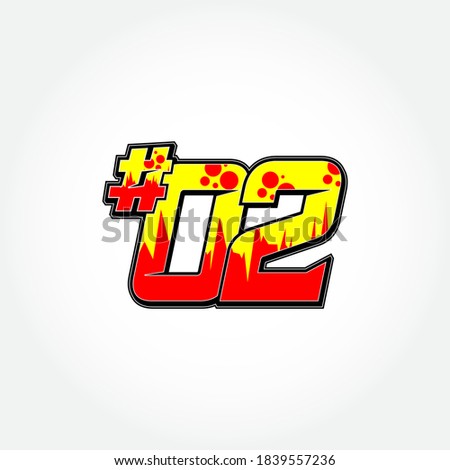 Simple Racing Start Number 02 Vector Template