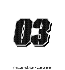 Simple Racing Start Number 03 Vector Template