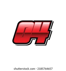 Simple Racing Start Number 04 Vector Template