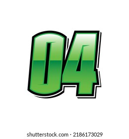 Einfache Racing-Startnummer 04-Vektorvorlage