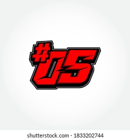 Simple Racing Start Number 05 Vector Template