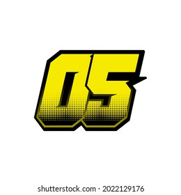Simple Racing Start Number 05 Vector Template