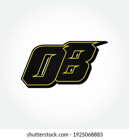 Simple Racing Start Number 08 Vector Template