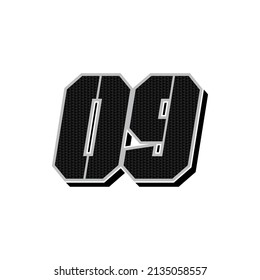 Simple Racing Start Number 09 Vector Template