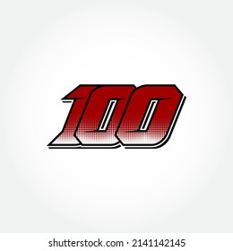 Plantilla de 100 vectores de inicio de carreras simple