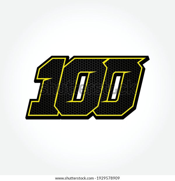 Simple Racing\
Start Number 100 Vector\
Template