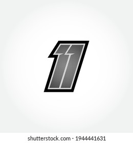 Simple Racing Start Number 11 Vector Template