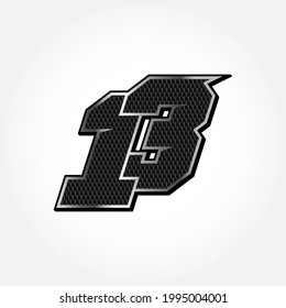 Simple Racing Start Number 13 Vector Template