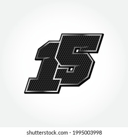 Simple Racing Start Number 15 Vector Template