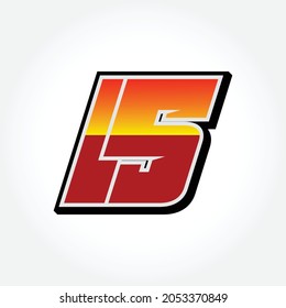 Simple Racing Start Number 15 Vector Template