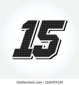 Simple Racing Start Number 15 Vector Template