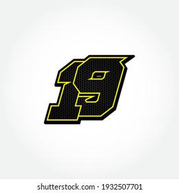 Simple Racing Start Number 19 Vector Template