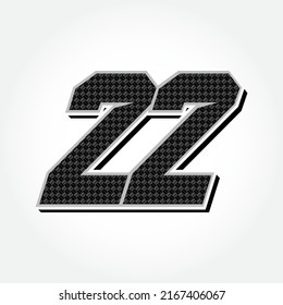 Simple Racing Start Number 22 Vector Template