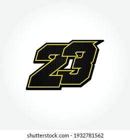Simple Racing Start Number 23 Vector Template