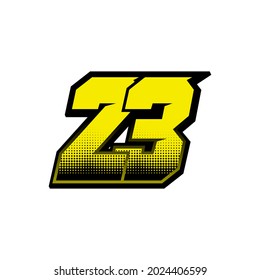 Simple Racing Start Number 23 Vector Template