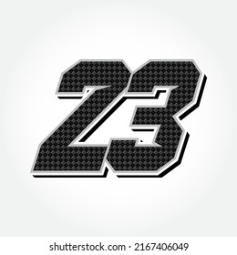 Simple Racing Start Number 23 Vector Template