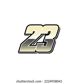 Simple Racing Start Number 23 Vector Template