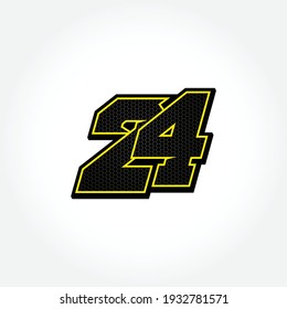 Simple Racing Start Number 24 Vector Template