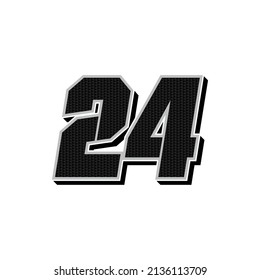 Simple Racing Start Number 24 Vector Template