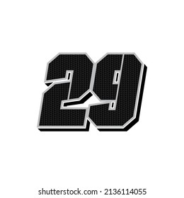 Simple Racing Start Number 29 Vector Template