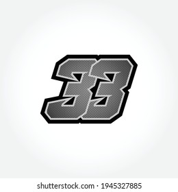 Simple Racing Start Number 33 Vector Stock Vector (Royalty Free ...