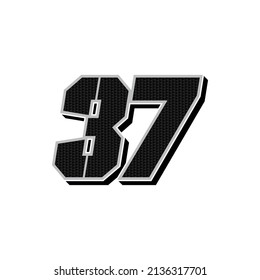 Simple Racing Start Number 37 Vector Template