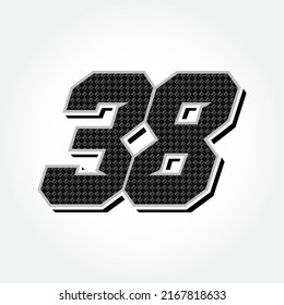 Simple Racing Start Number 38 Vector Stock Vector (Royalty Free ...