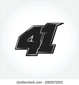 Simple Racing Start Number 41 Vector Template