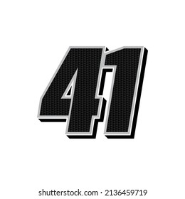 Simple Racing Start Number 41 Vector Template