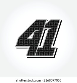 Simple Racing Start Number 41 Vector Template