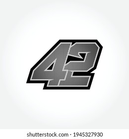 Simple Racing Start Number 42 Vector Template