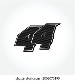 Simple Racing Start Number 44 Vector Template